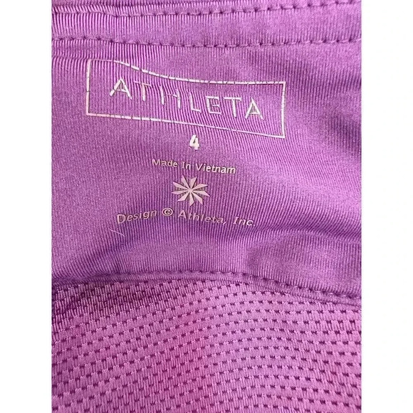 Athleta Relay Skort w/ Built-In Shorts -Purple Stripe Size 4 (28"x3"x14") EUC - Picture 7 of 10